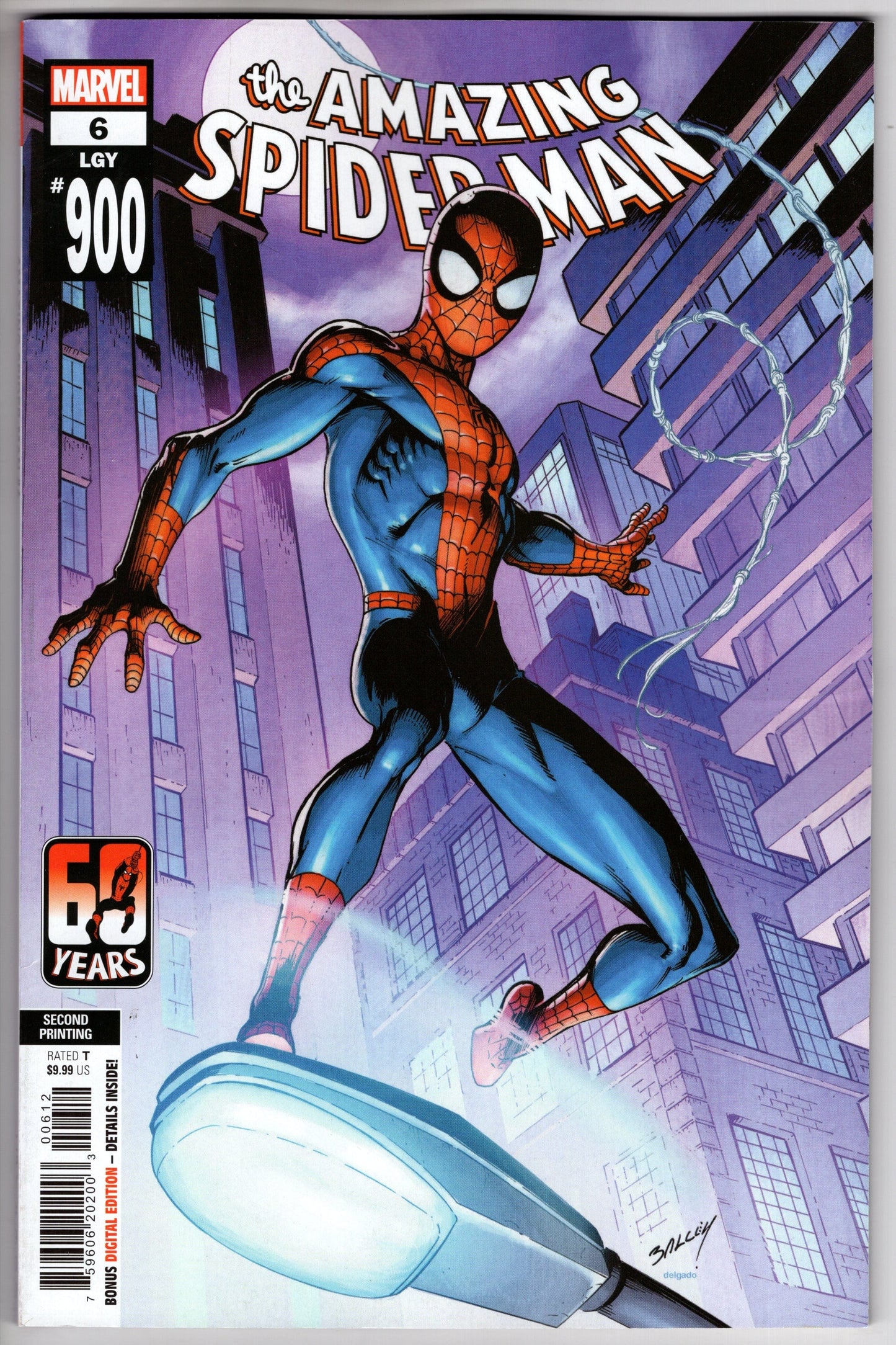 MARVEL PRH COMIC BOOK VF/NM AMAZING SPIDER-MAN #6 2ND PTG BAGLEY VARIANT