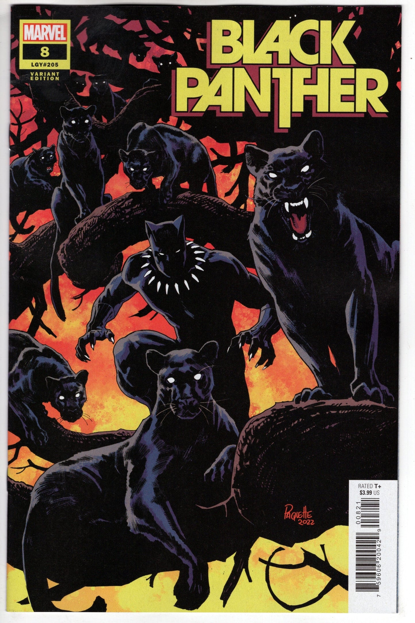 MARVEL PRH COMIC BOOK VF/NM BLACK PANTHER #8 PAQUETTE VARIANT