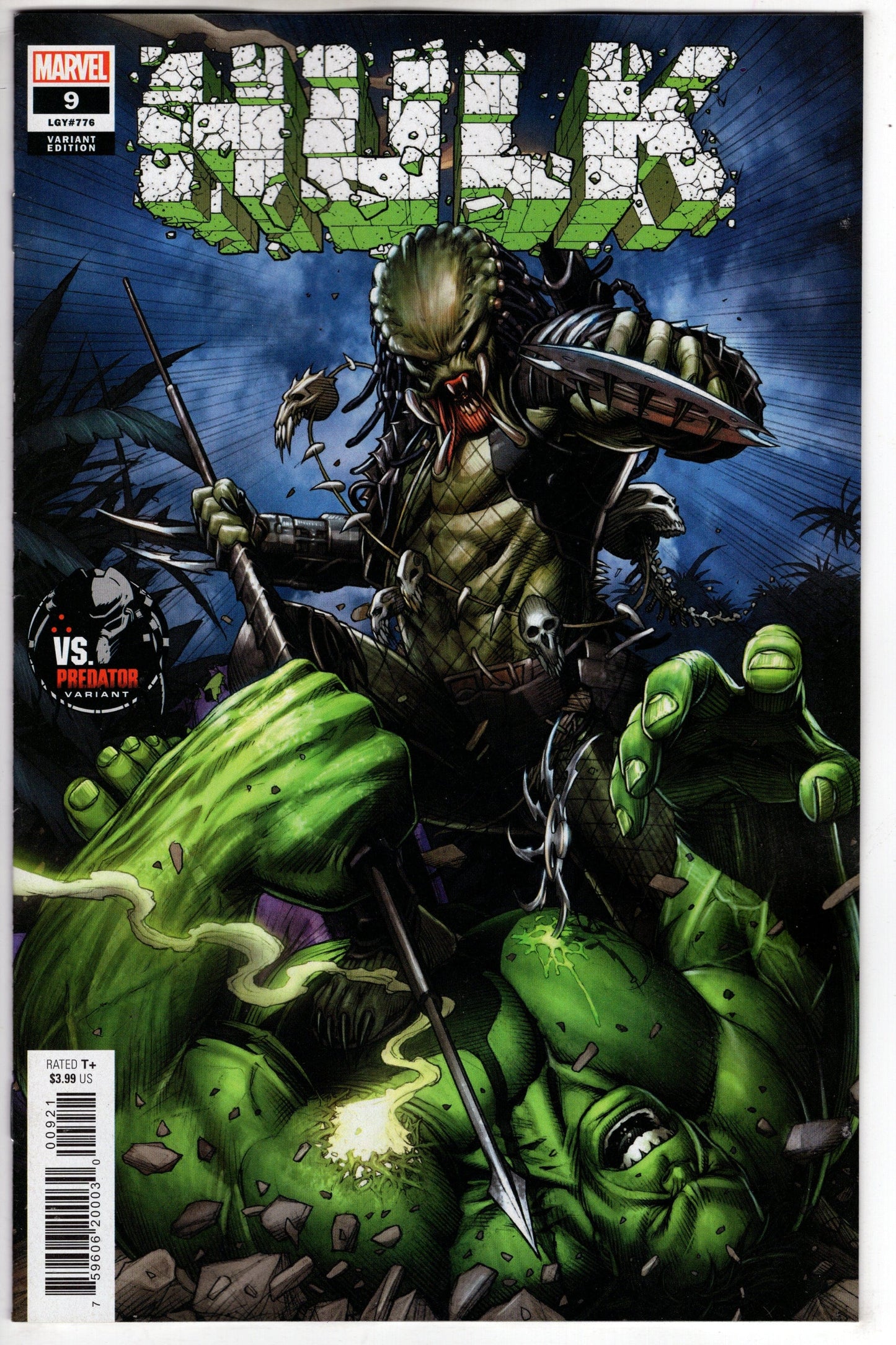 MARVEL PRH COMIC BOOK VF/NM HULK #9 KEOWN PREDATOR VARIANT (RES)