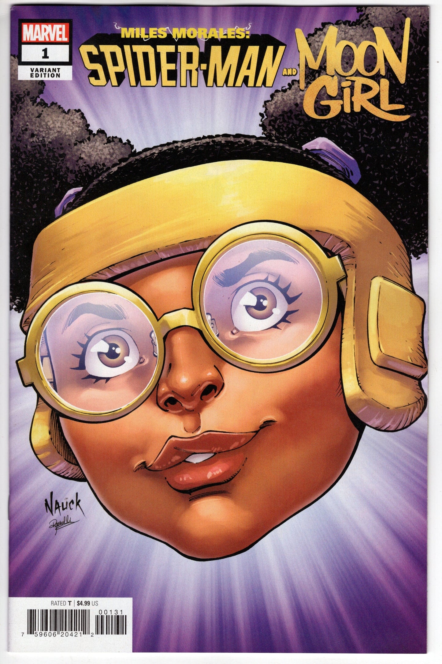 MARVEL PRH COMIC BOOK VF/NM MILES MORALES MOON GIRL #1 NAUCK HEADSHOT VARIANT