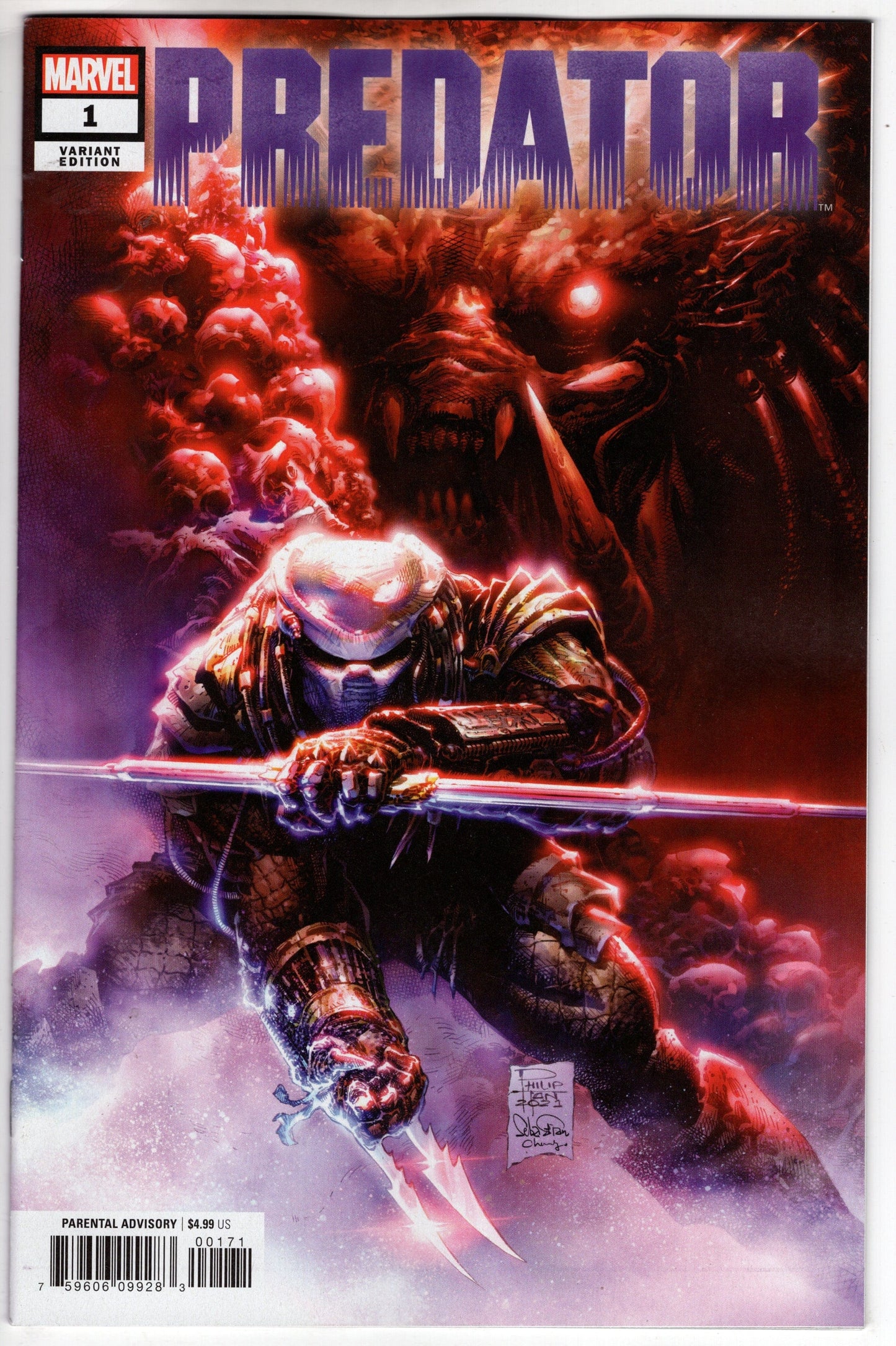 MARVEL PRH COMIC BOOK VF/NM PREDATOR #1 50 COPY INCV TAN VARIANT