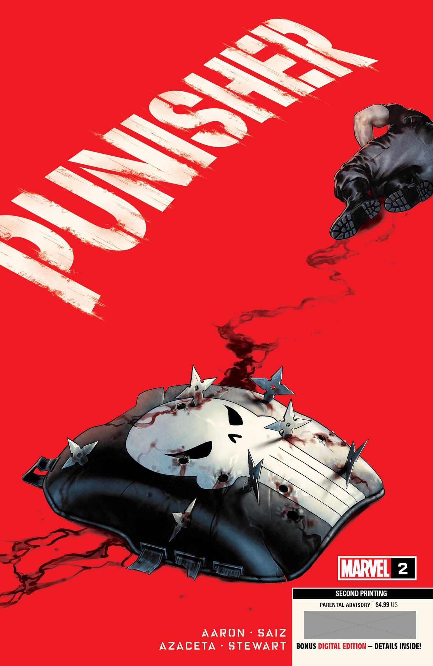 MARVEL PRH COMIC BOOK VF/NM PUNISHER #2 2ND PTG SAIZ VARIANT