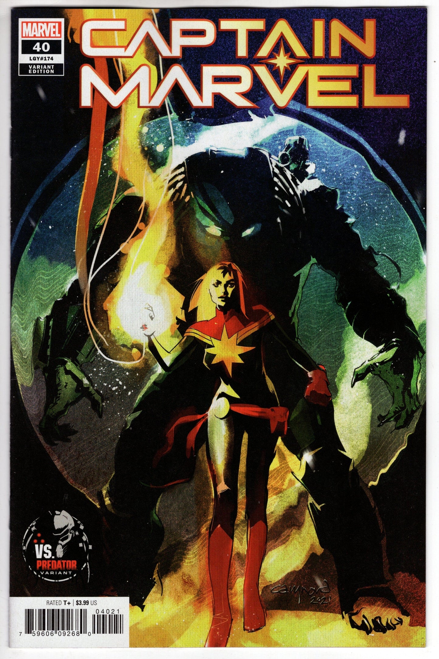 MARVEL PRH COMIC BOOKS CAPTAIN MARVEL #40 NORD PREDATOR VARIANT