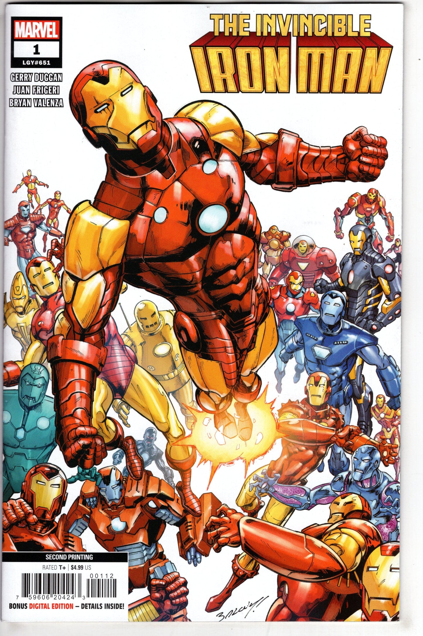 MARVEL PRH COMIC BOOKS INVINCIBLE IRON MAN #1 2ND PTG BAGLEY VAR