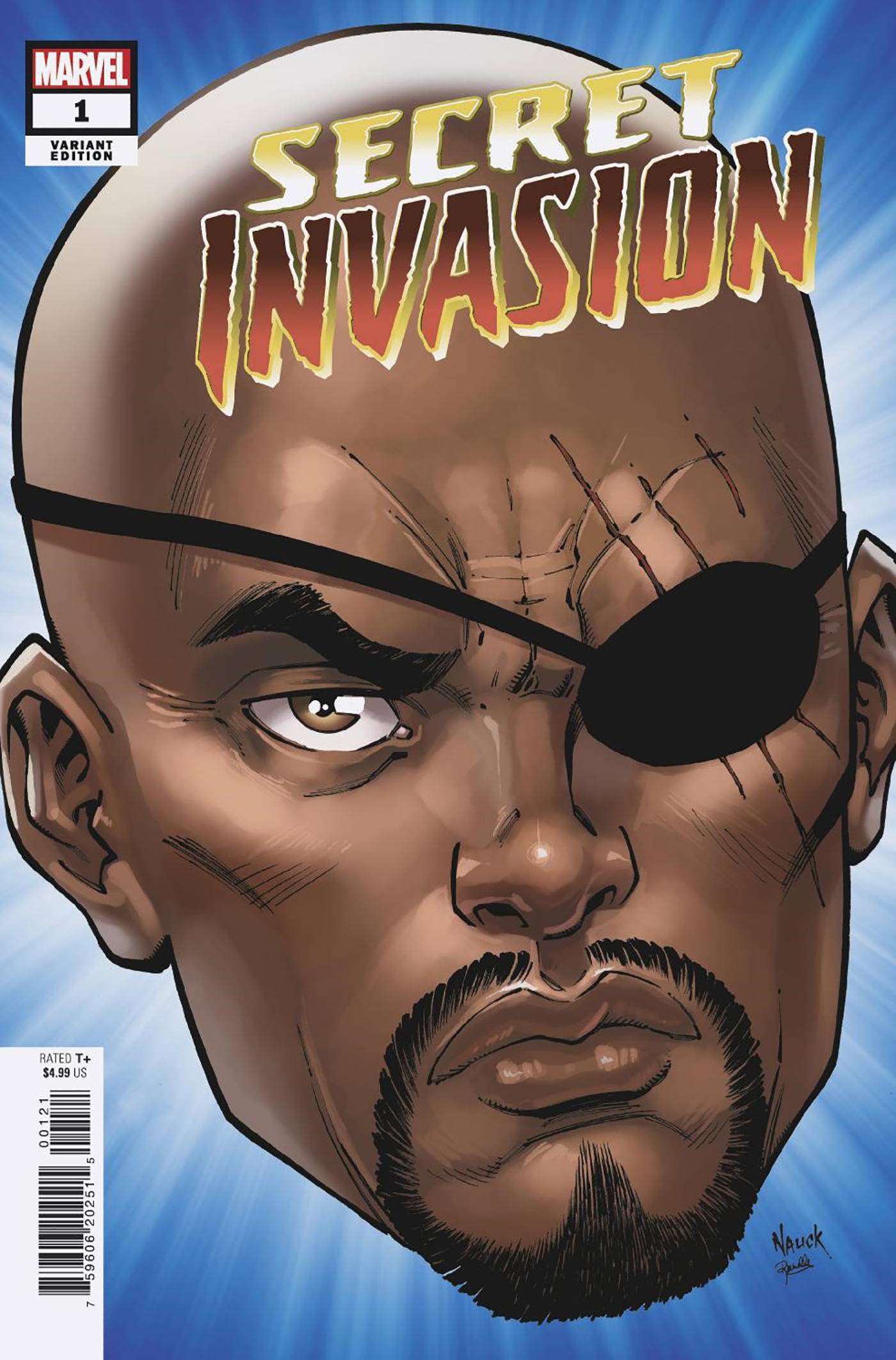 MARVEL PRH COMIC BOOKS SECRET INVASION #1 (OF 5) NAUCK HEADSHOT VAR (RES)