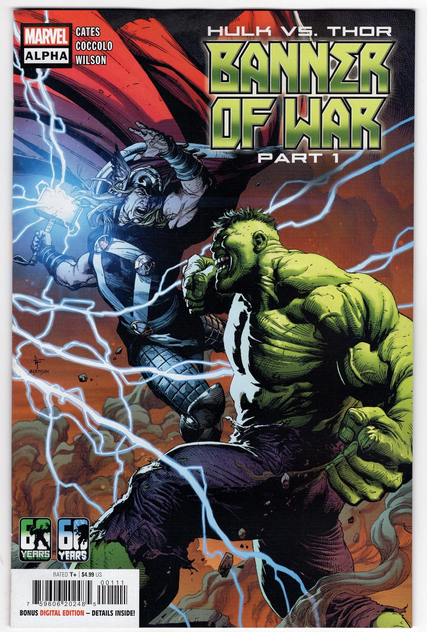 MARVEL PRH COMIC BOOKS VF/NM HULK VS THOR BANNER WAR ALPHA #1