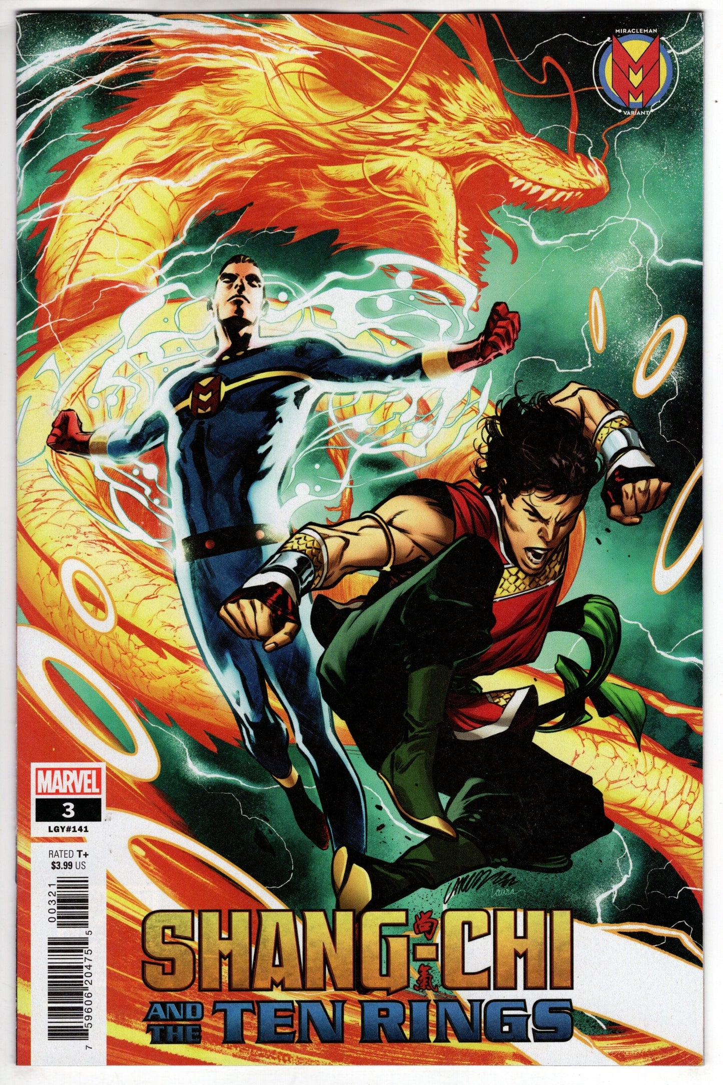 MARVEL PRH COMIC BOOKS VF/NM SHANG-CHI AND TEN RINGS #3 LARRAZ MIRACLEMAN VARIANT