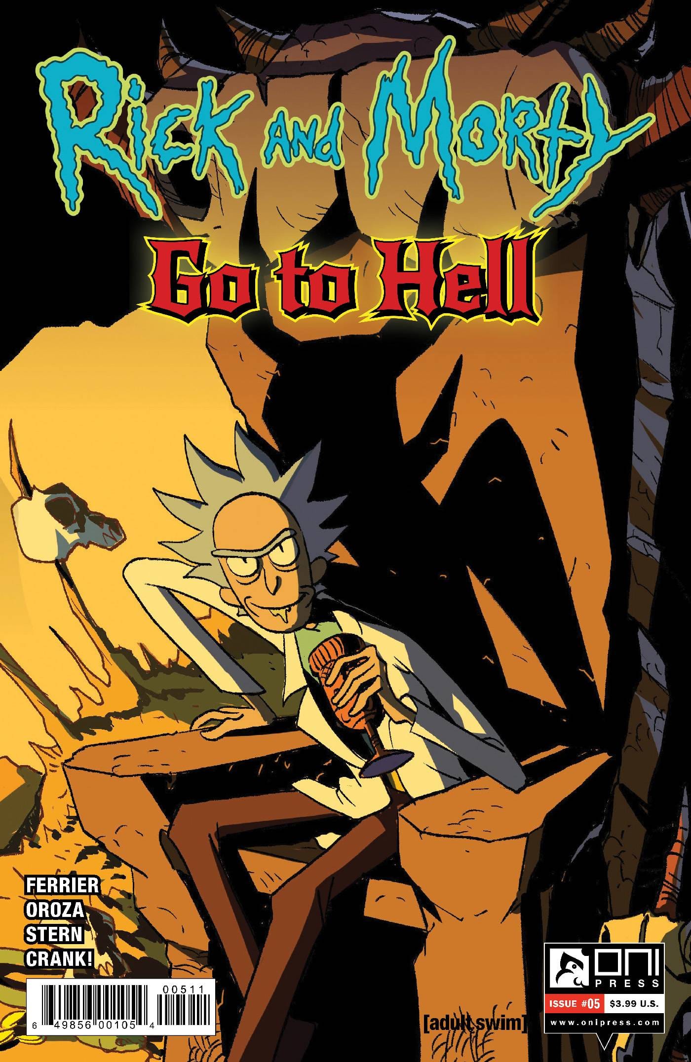 ONI PRESS INC. COMIC BOOK RICK AND MORTY GO TO HELL #5 CVR A