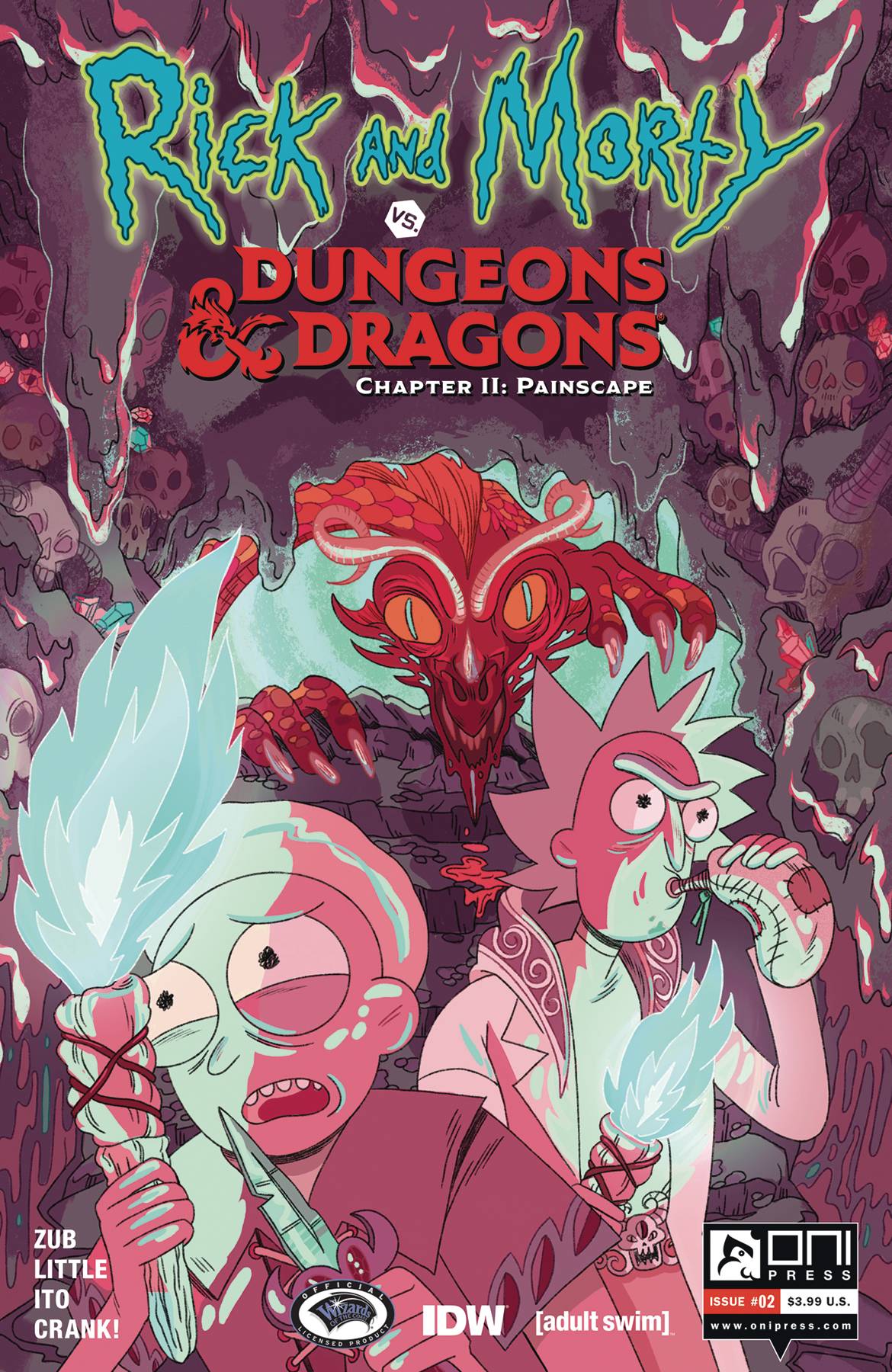 ONI PRESS INC. ONI PRESS INC. RICK & MORTY VS D&D II PAINSCAPE #2 CVR B GOUX (MR)