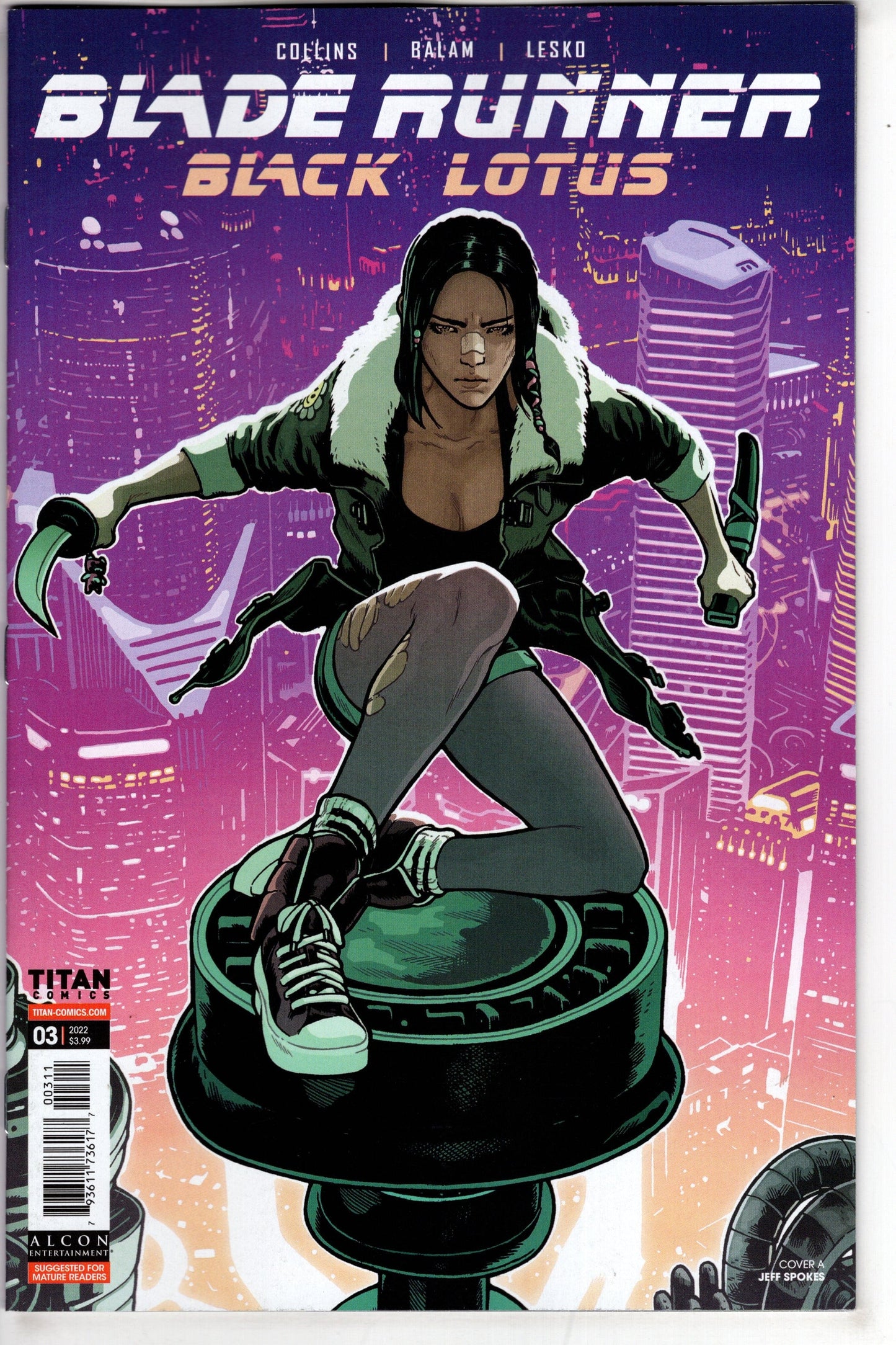 TITAN COMICS COMIC BOOK VF/NM BLADE RUNNER BLACK LOTUS #3 CVR A SPOKES