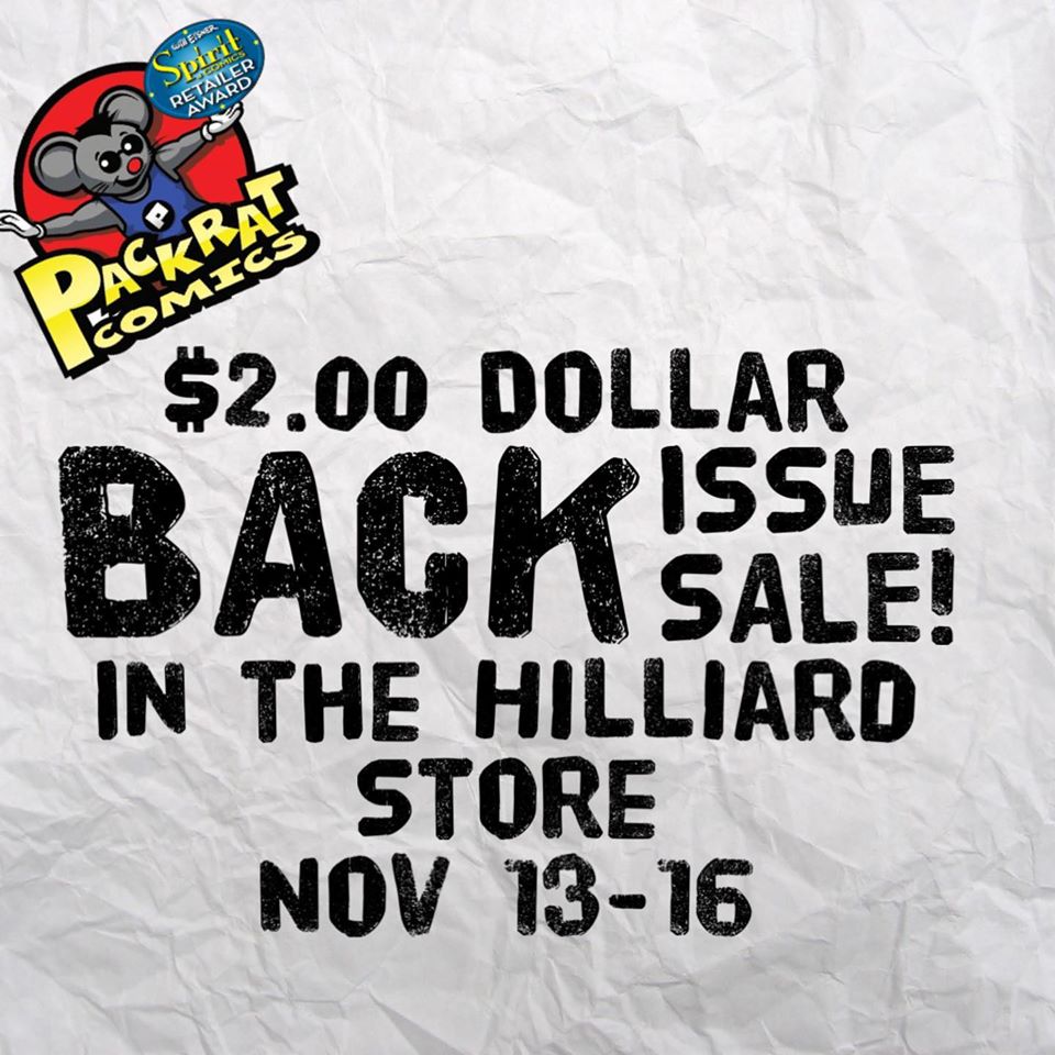 $2.00 Back Issue Sale November 13-16