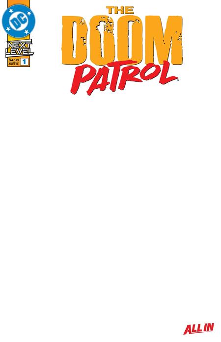 DOOM PATROL #1 CVR E BLANK CARD STOCK VAR (VF/NM)