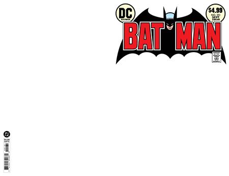 BATMAN #251 FACSIMILE EDITION CVR B BLANK CARD STOCK VAR (VF/NM)