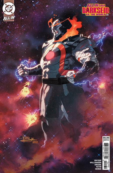 DC ALL IN SAGA DARKSEID VS THE WORLD #1 (ONE SHOT) CVR C JAVI FERNANDEZ CARD STOCK VAR (VF/NM) - Packrat Comics