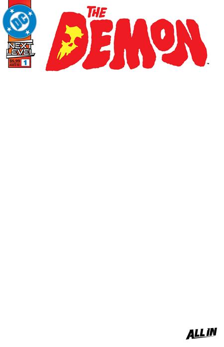 DEMON #1 CVR F BLANK CARD STOCK VAR (VF/NM)