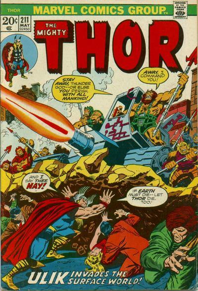 Thor #211 CVR A Marvel 1973 FN