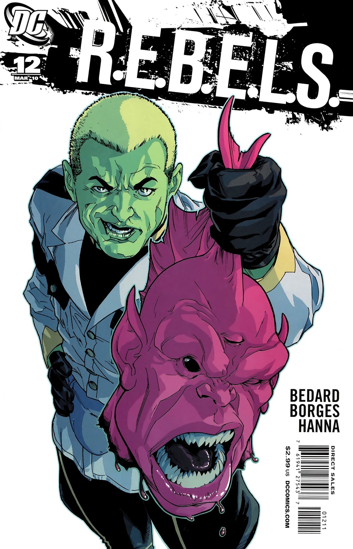 R.E.B.E.L.S. #12 CVR A DC Comics 2010 FN