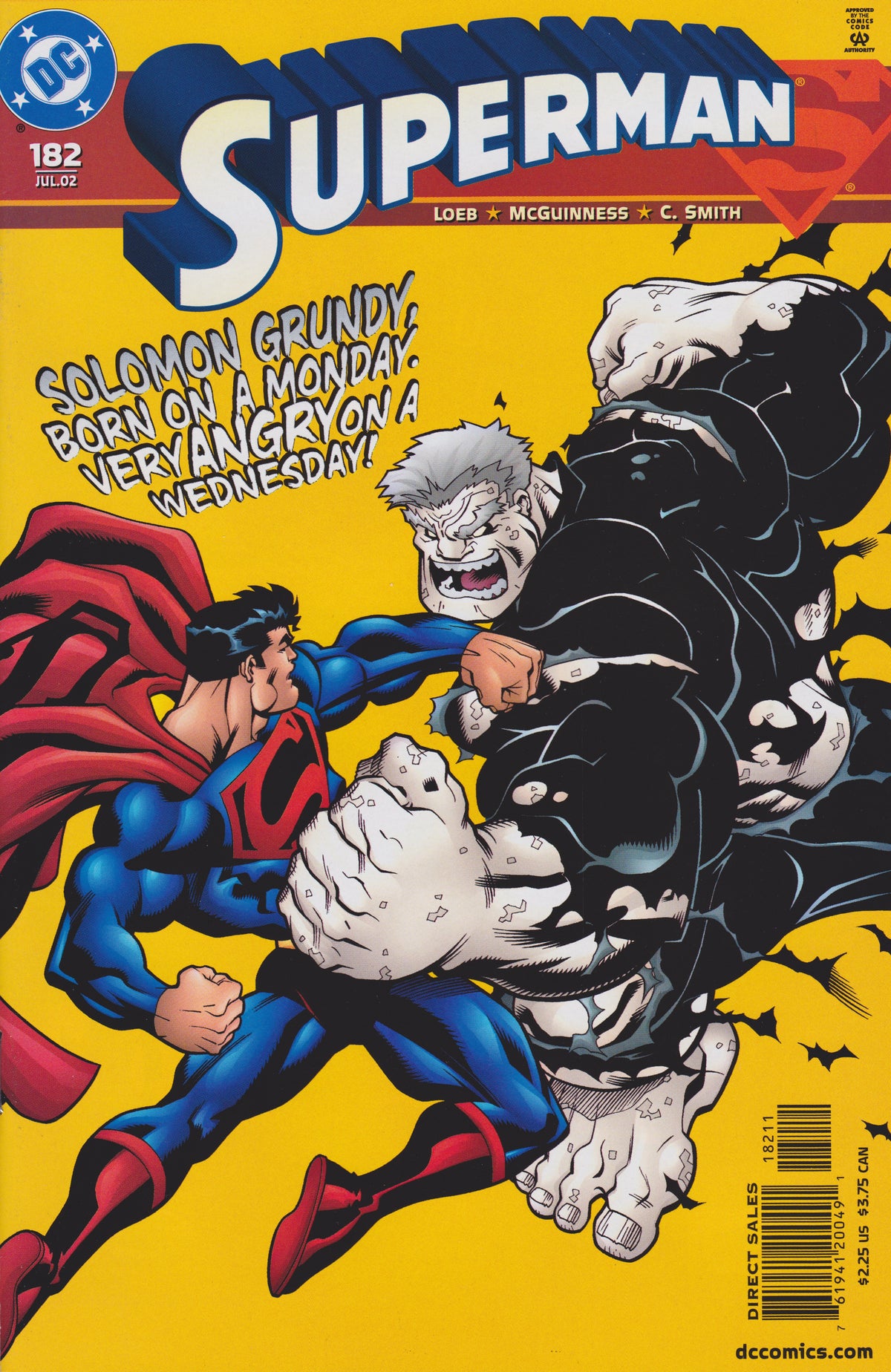 Superman #182 CVR A DC Comics 2002 VG