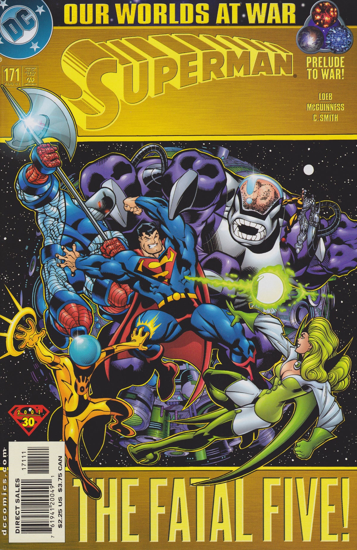 Superman #171 CVR A DC Comics 2001 VG