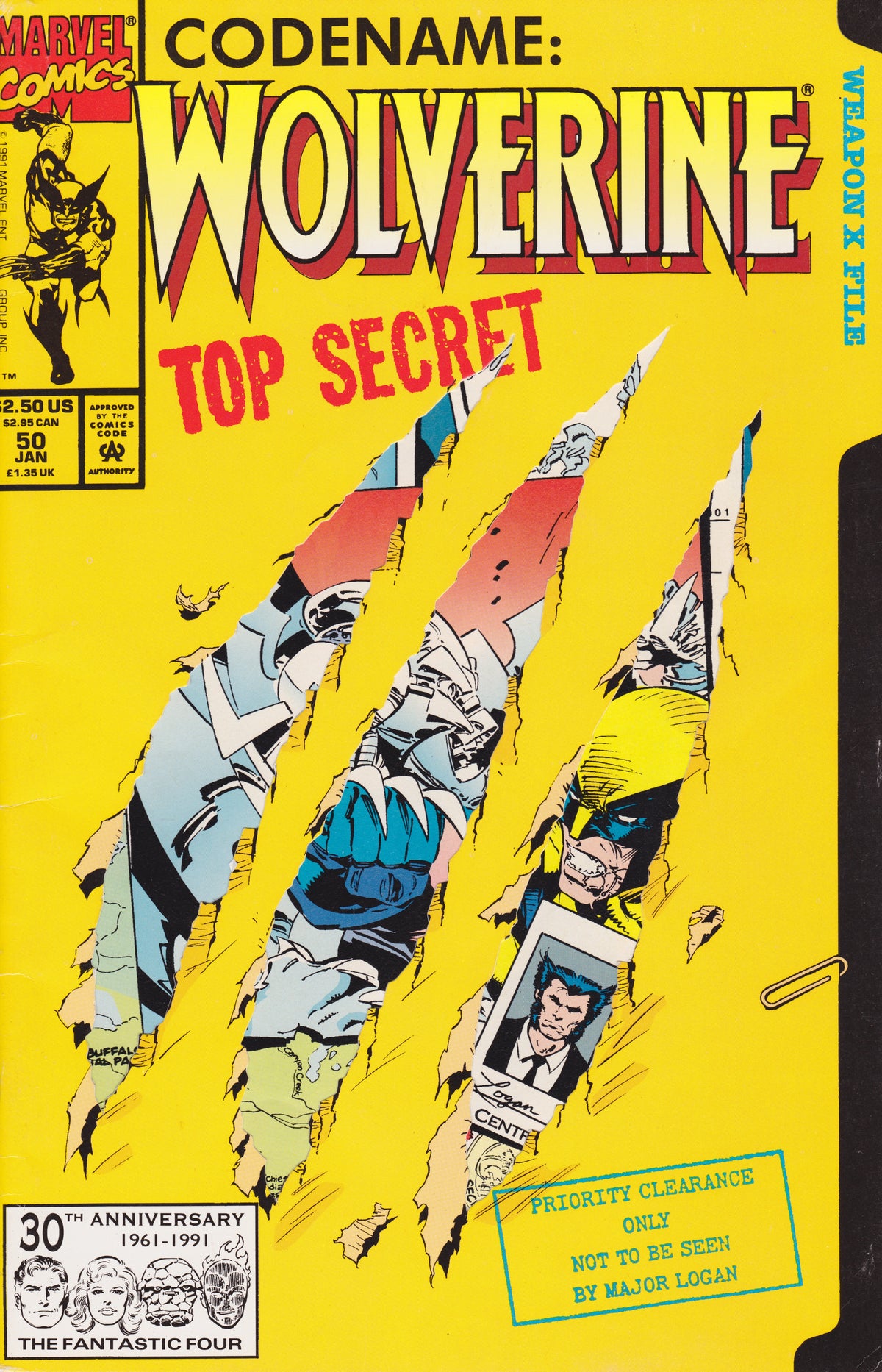 Wolverine #50 CVR A Marvel 1992 FN