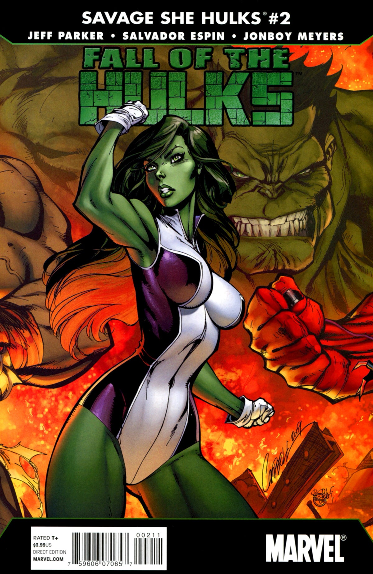Fall of the Hulks: The Savage She-Hulks #2 CVR A Marvel 2010 FN