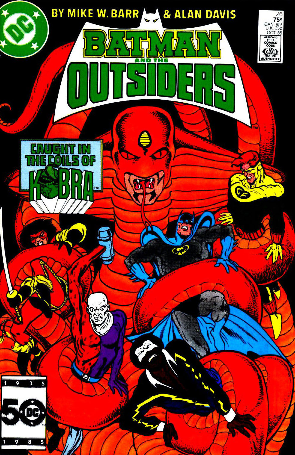 Batman and the Outsiders #26 CVR A DC Comics 1985 FN