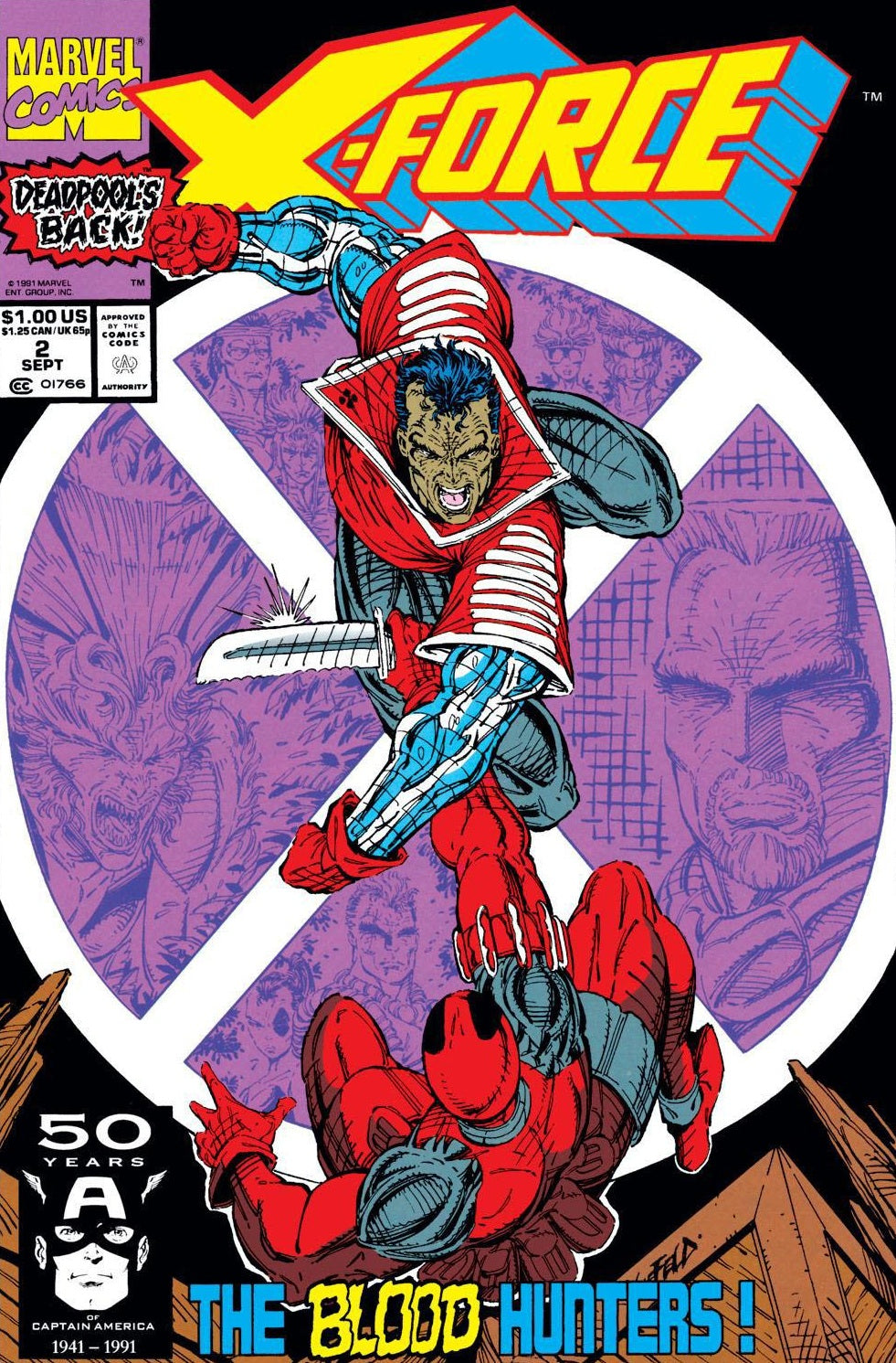 X-Force #2 CVR A Marvel Comics 1991 FN
