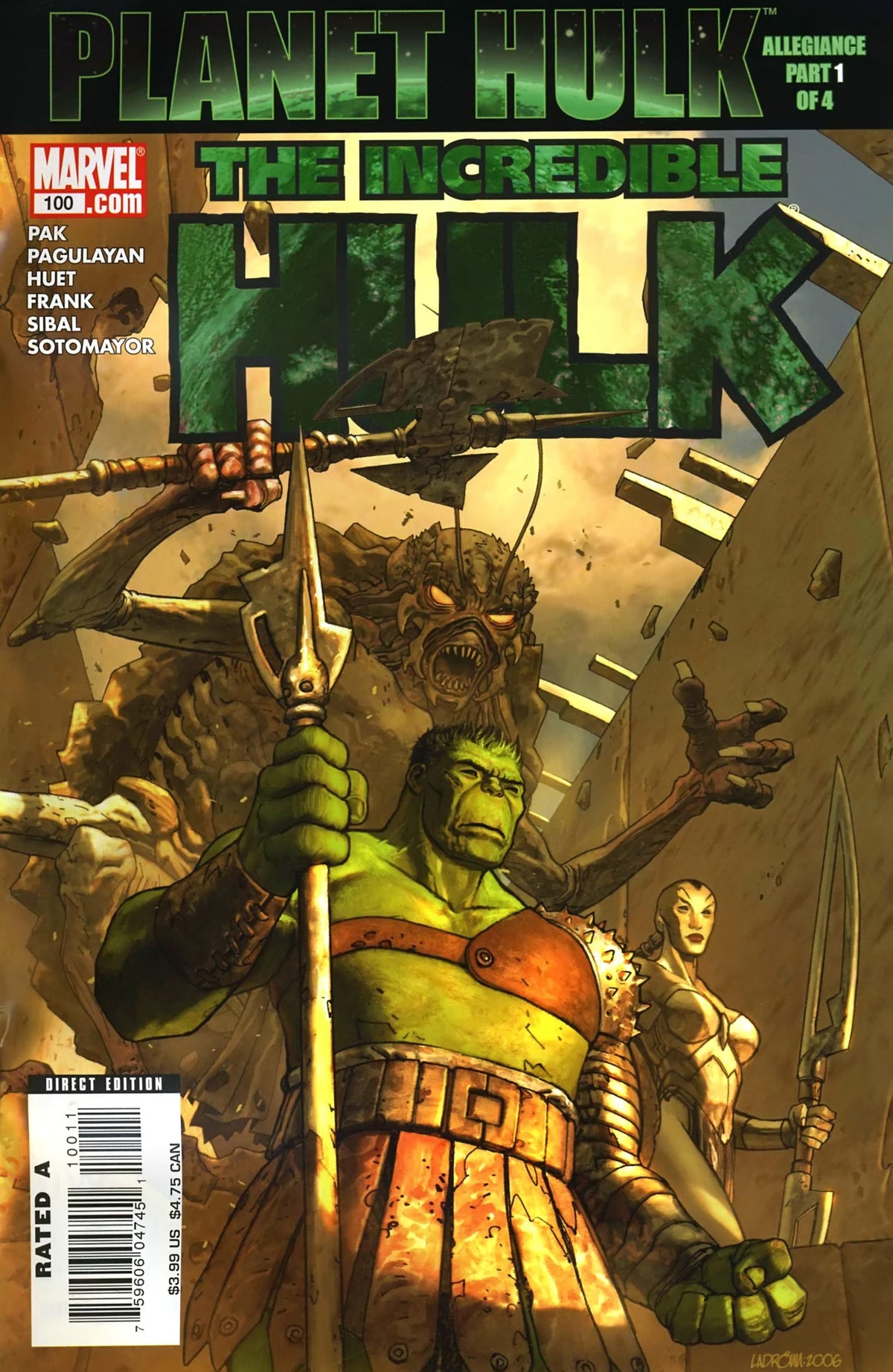 Incredible Hulk #100 CVR A Marvel 2007 VF