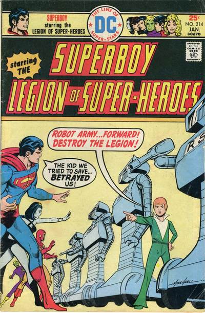 Superboy #214 CVR A DC Comics 1976 FN