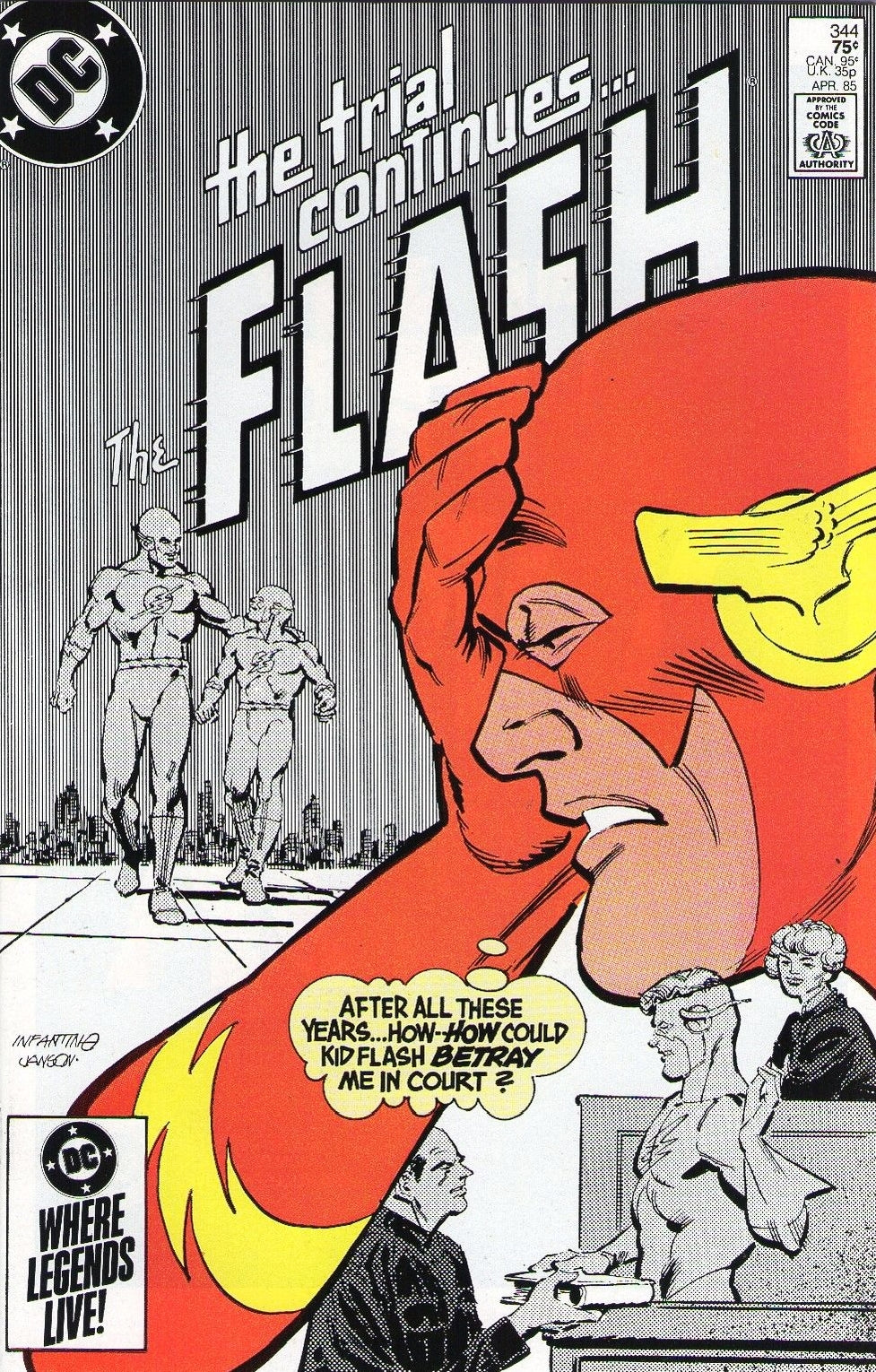 The Flash #344 CVR A DC Comics 1985 VG