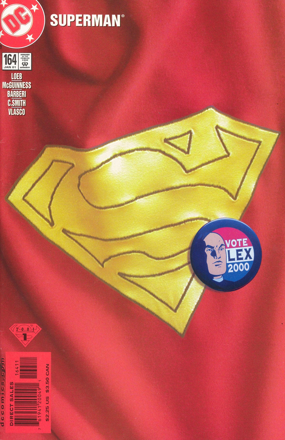 Superman #164 CVR A DC Comics 2001 VG