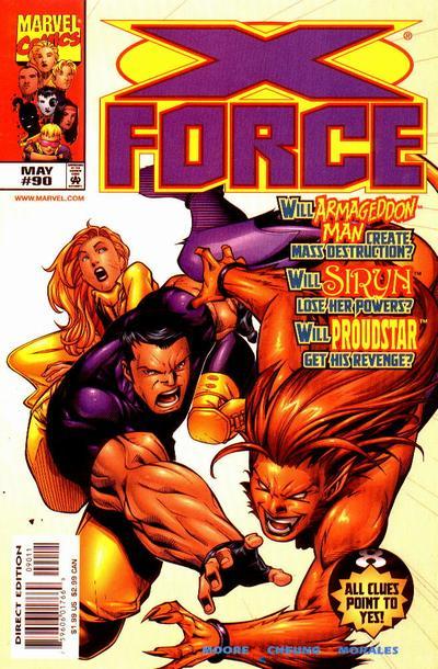 X-Force #90 CVR A Marvel Comics 1999 FN