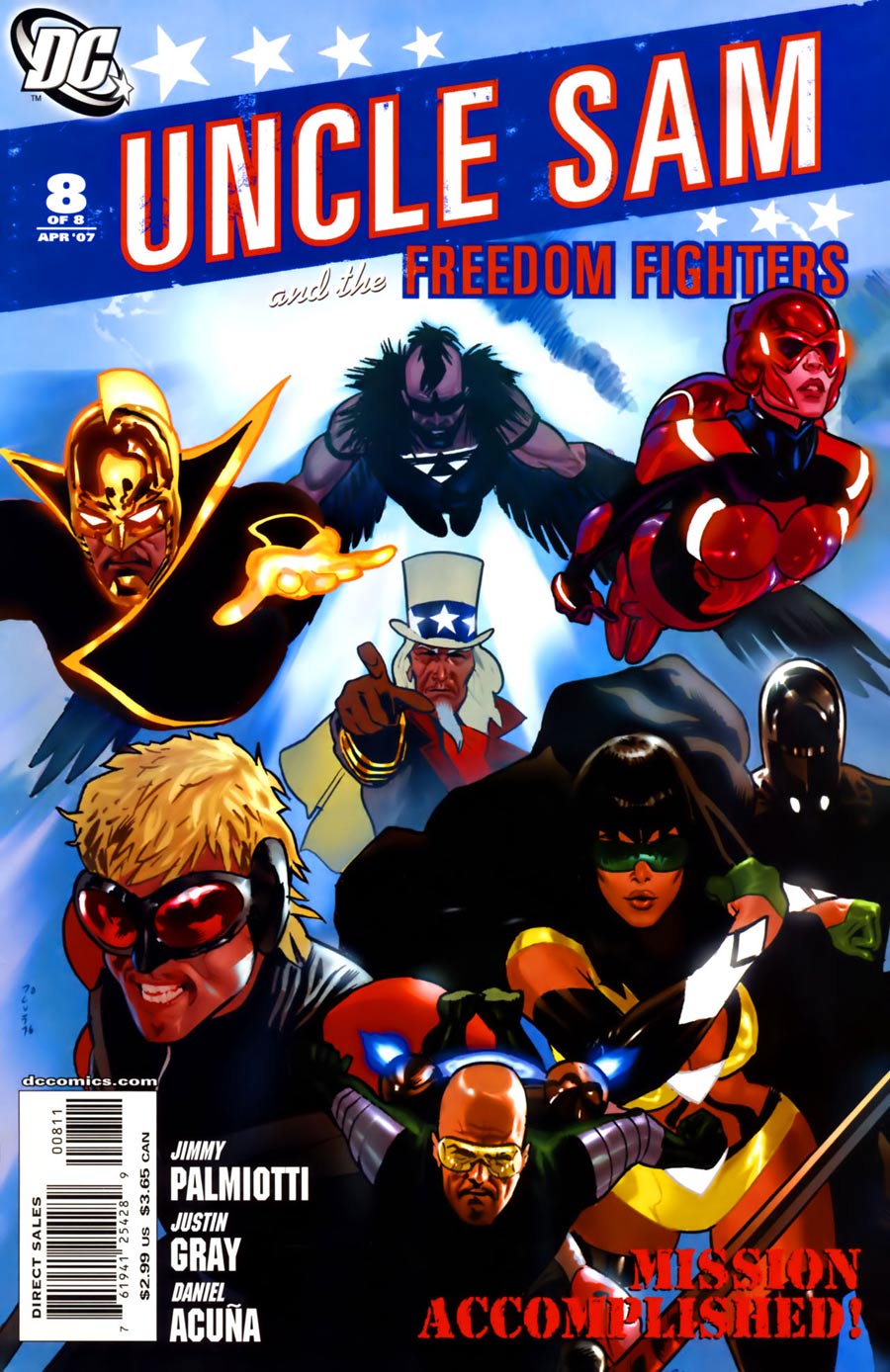 Uncle Sam and the Freedom Fighters #8 CVR A DC Comics 2007 FN