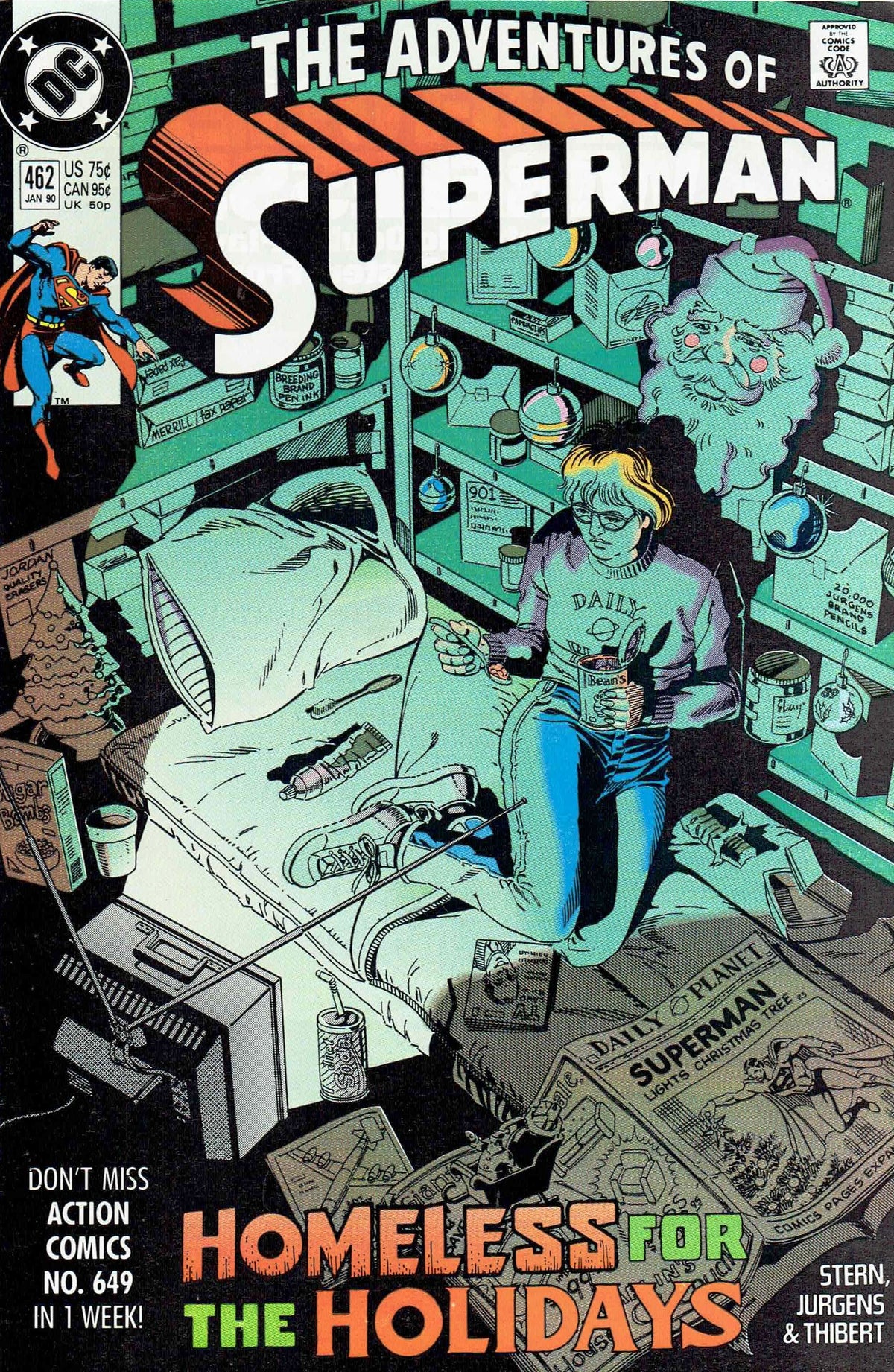 Adventures of Superman #462 CVR A DC Comics 1990 FN