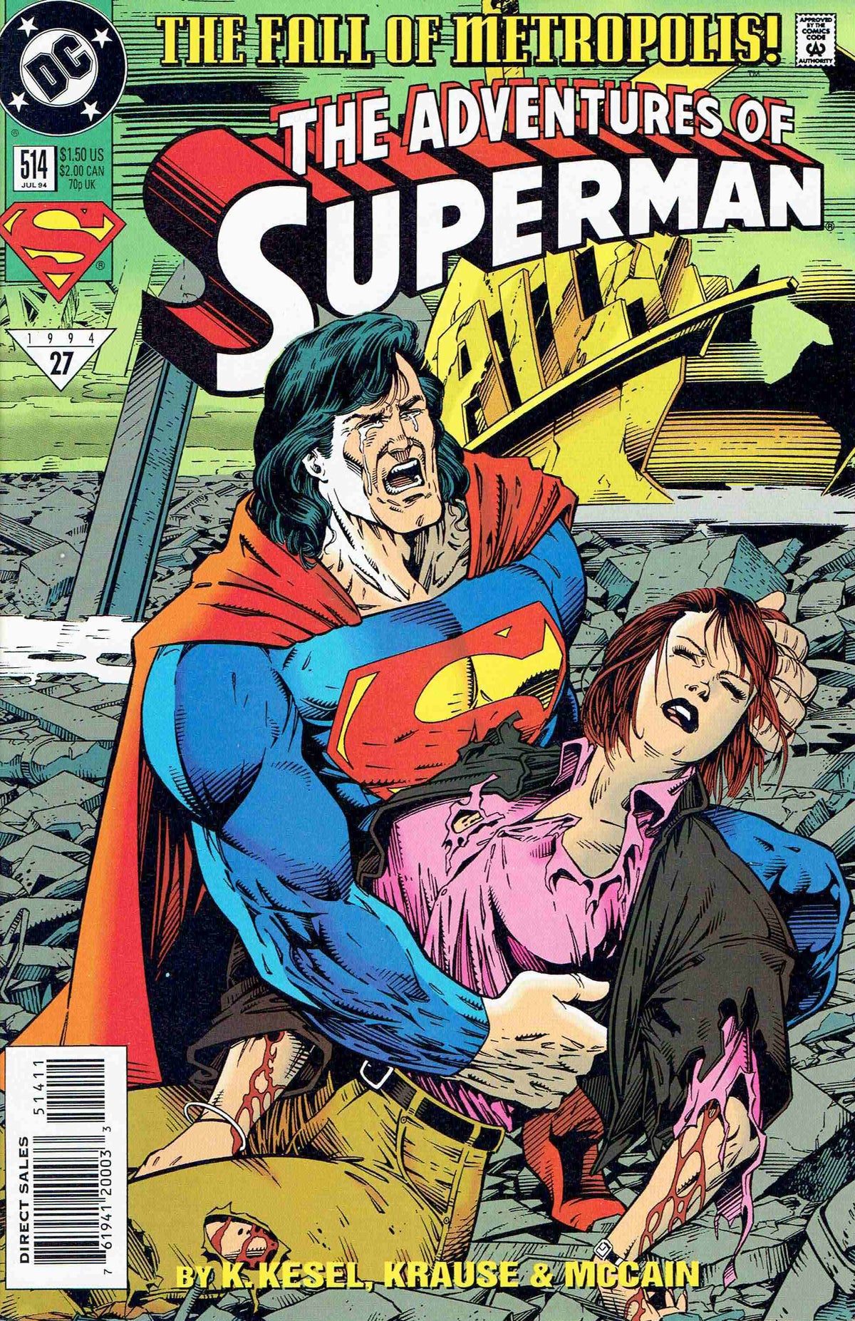 Adventures of Superman #514 CVR A DC Comics 1994 FN