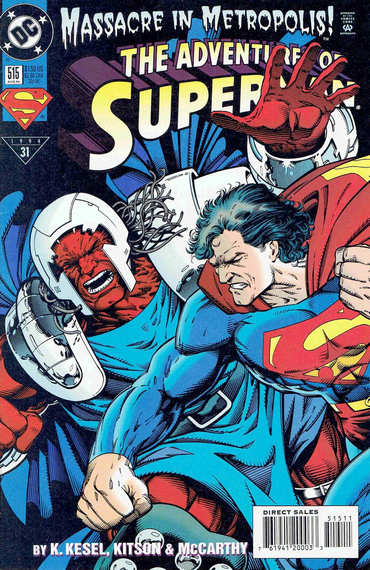 Adventures of Superman #515 CVR A DC Comics 1994 FN