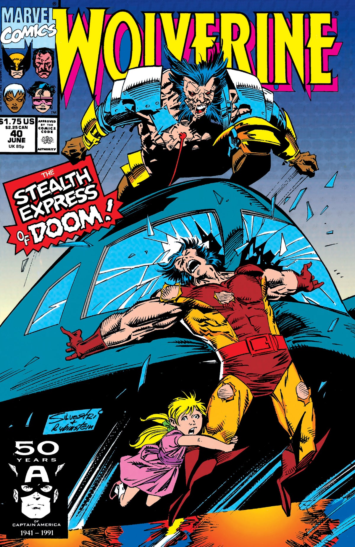 Wolverine #40 CVR A Marvel 1991 FN