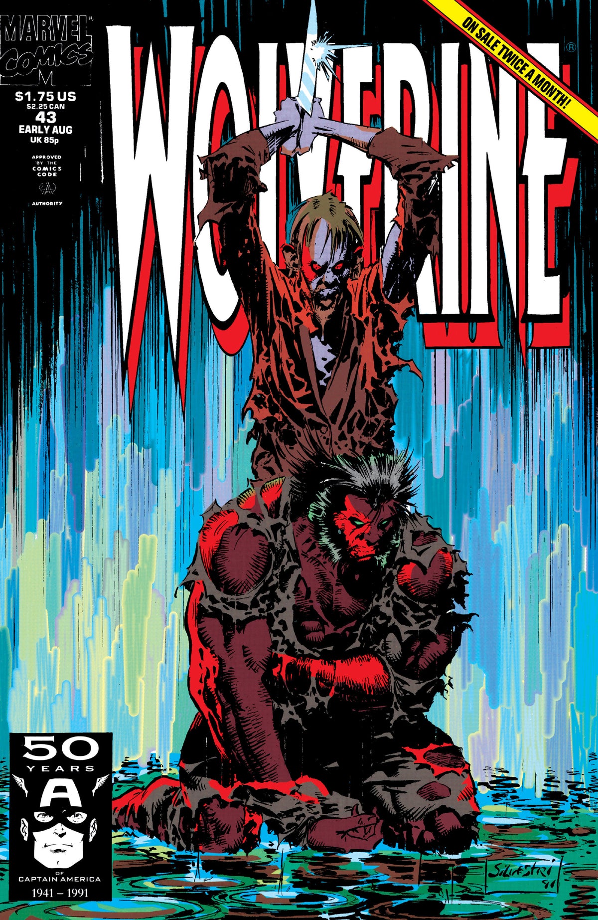 Wolverine #43 CVR A Marvel 1991 FN