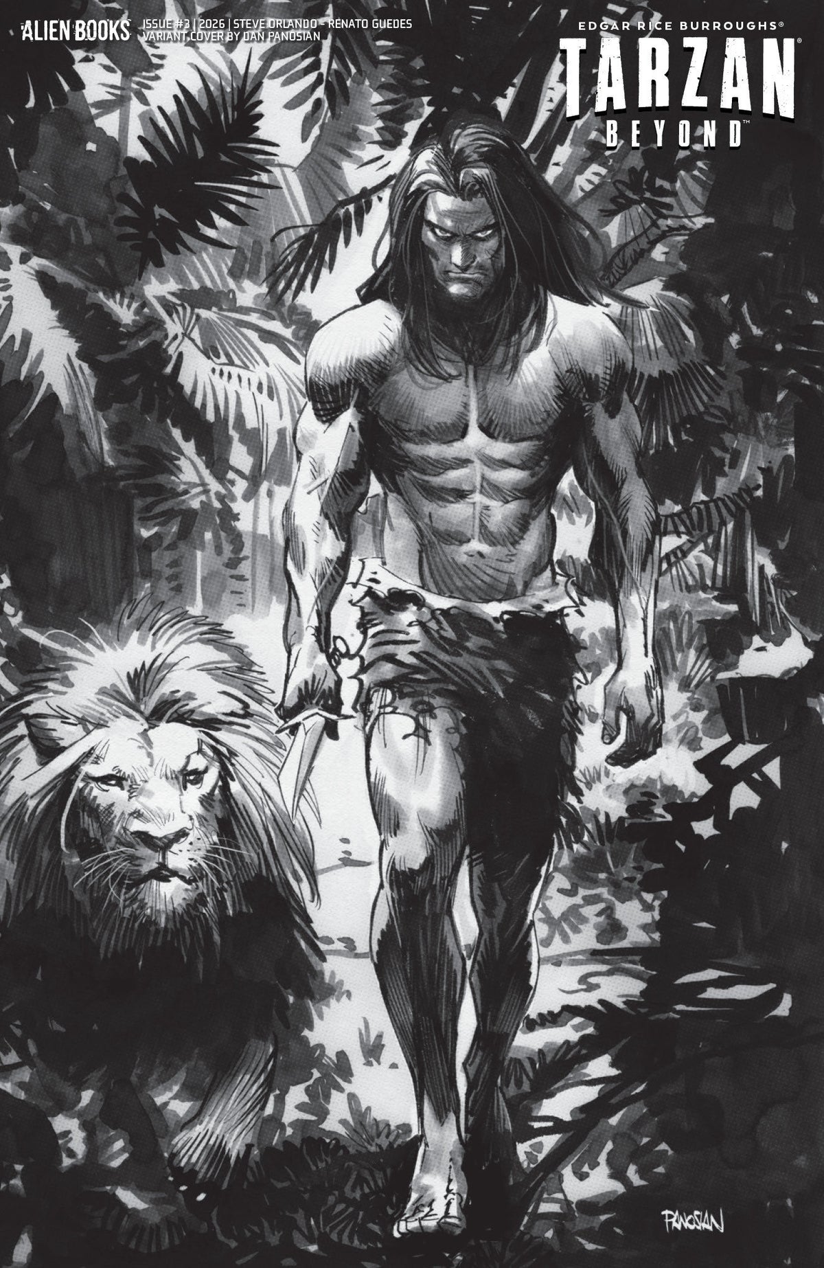 Tarzan Beyond #3 Variant D (Panosian B&W) (VF/NM)