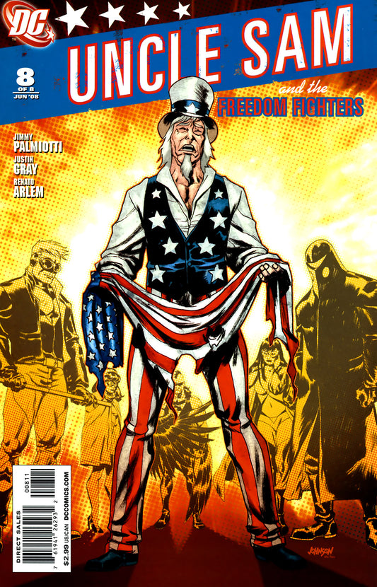 Uncle Sam and the Freedom Fighters #8 CVR A DC Comics 2008 FN