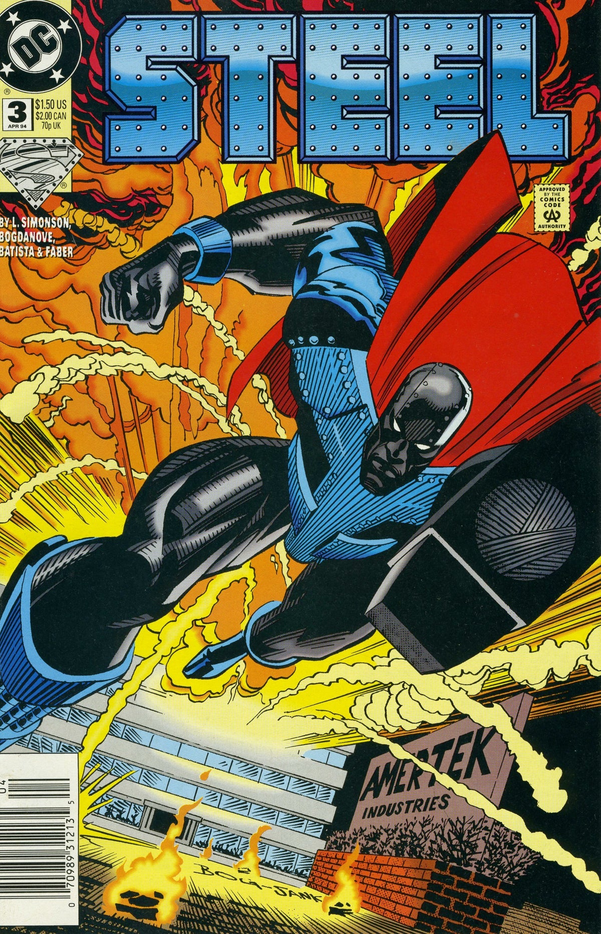 Steel #3 CVR A DC Comics 1994 FN