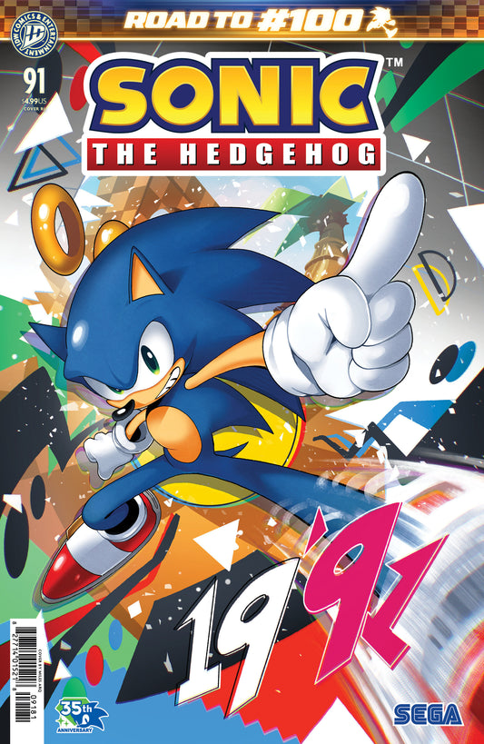 Sonic the Hedgehog #91 Variant RI (50) (Arq) (VF/NM) - Packrat Comics