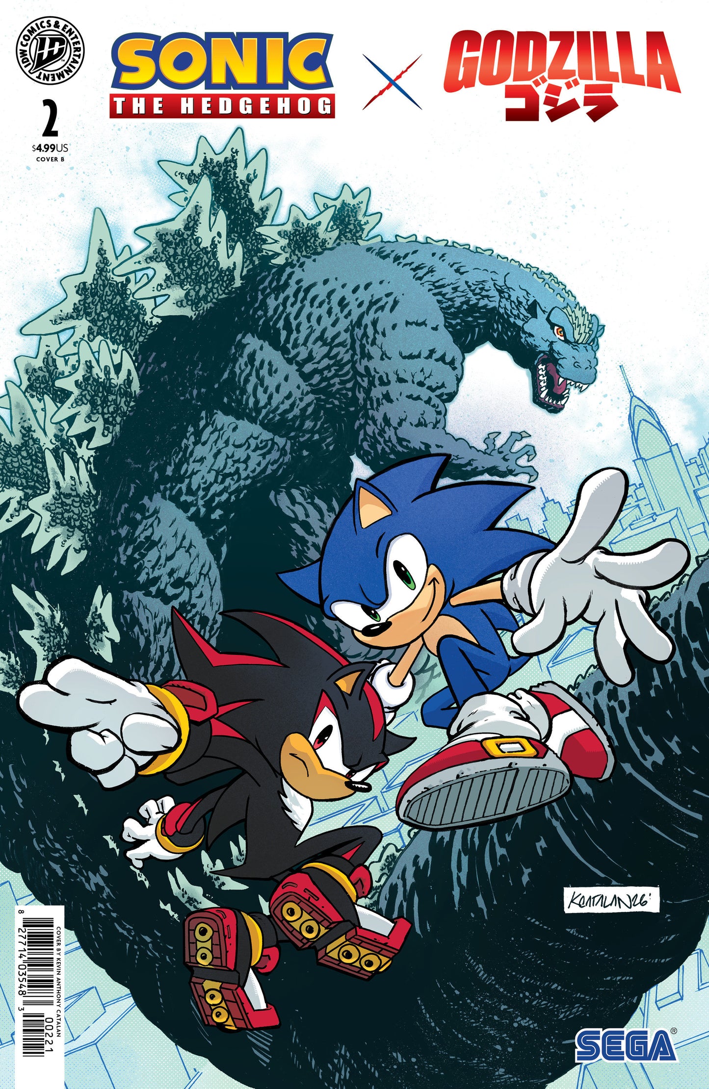 Sonic the Hedgehog x Godzilla #2 Variant B (Catalan) (VF/NM)