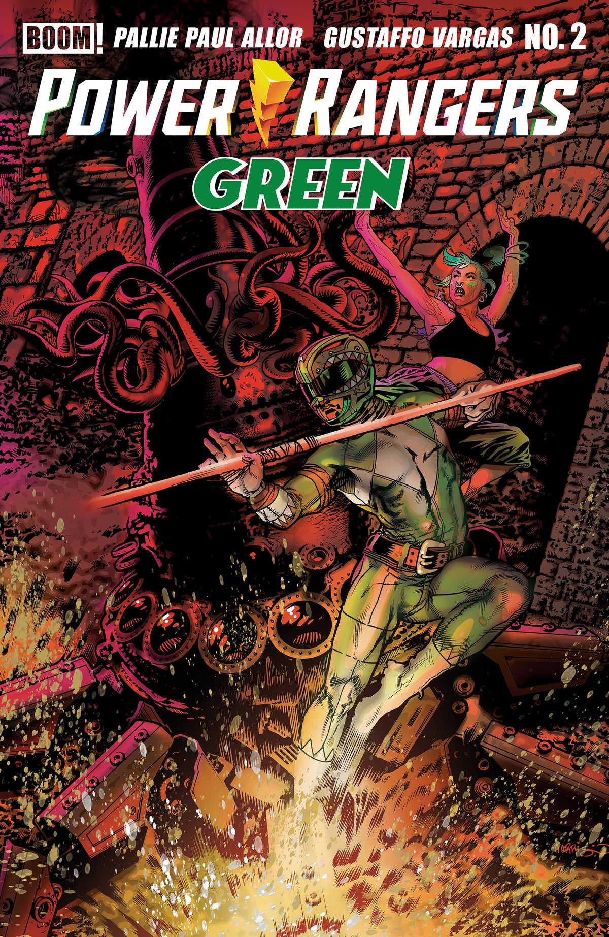 Power Rangers Green #2 A Main (Dressed, Harris) (VF/NM)
