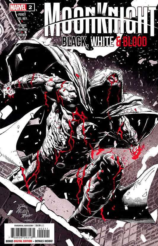 Moon Knight: Black, White & Blood #2 CVR A Marvel 2022 FN