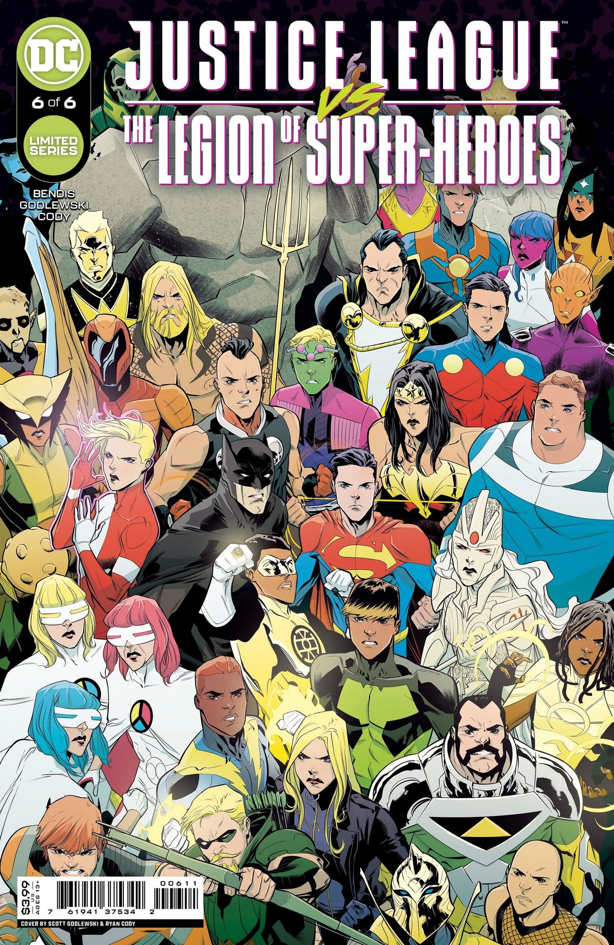 Justice League vs. The Legion of Super-Heroes #6 CVR A DC Comics 2022 FN