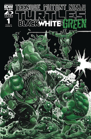 TMNT BLACK WHITE & GREEN #1 CVR B STOKOE - Packrat Comics