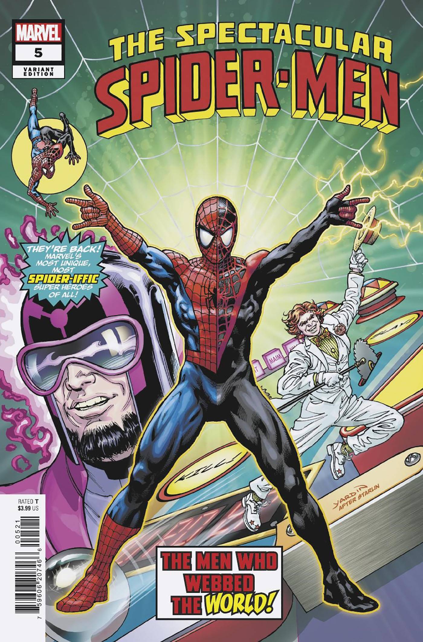 MARVEL PRH COMIC BOOK THE SPECTACULAR SPIDER-MEN #5 DAVID YARDIN HOMAGE VAR