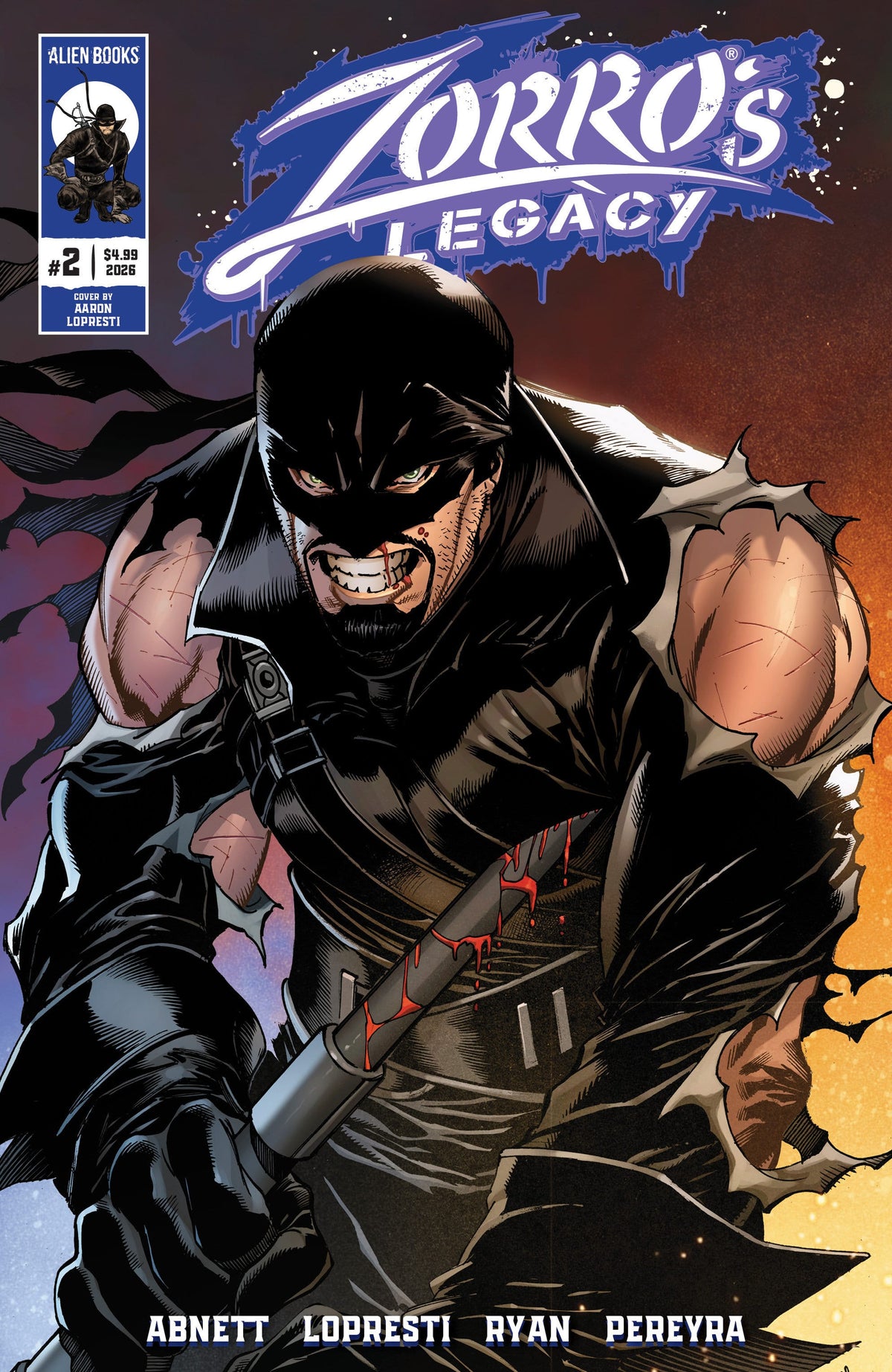 Alien Books NEW THIS WEEK Zorro's Legacy #2 Cover A (Lopresti) (VF/NM)