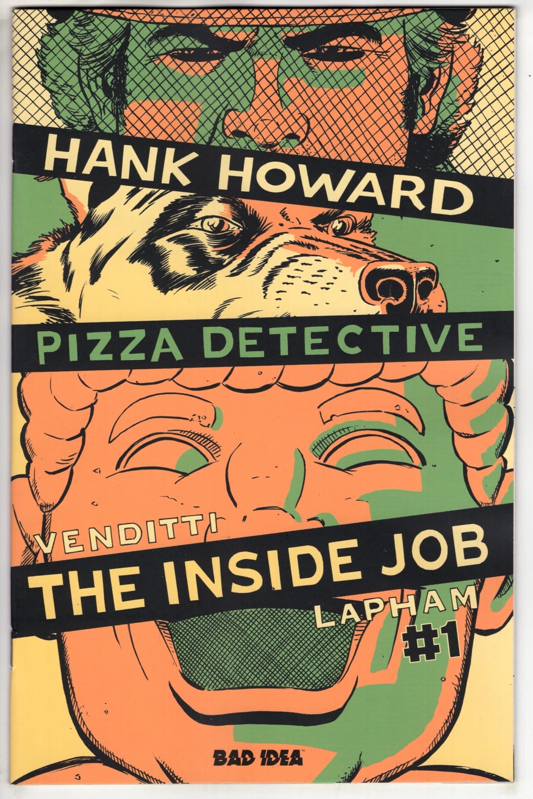 BAD IDEA NEW THIS WEEK HANK HOWARD, PIZZA DETECTIVE THE INSIDE JOB #1 (ONE SHOT) CVR A DAVID LAPHAM (VF/NM)
